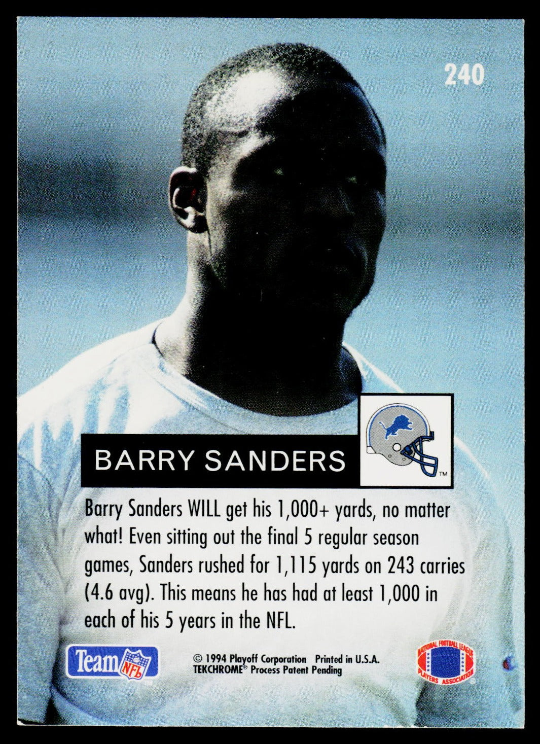 1994 Playoff #240 Barry Sanders