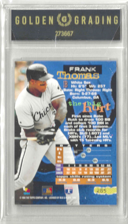 1994 Stadium Club #285 Frank Thomas Grade 8