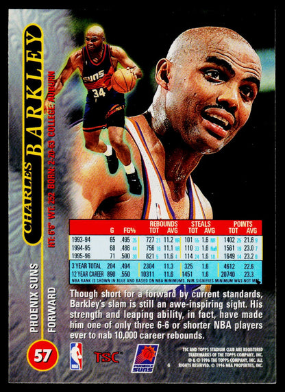 1996-97 Stadium Club #57 Charles Barkley