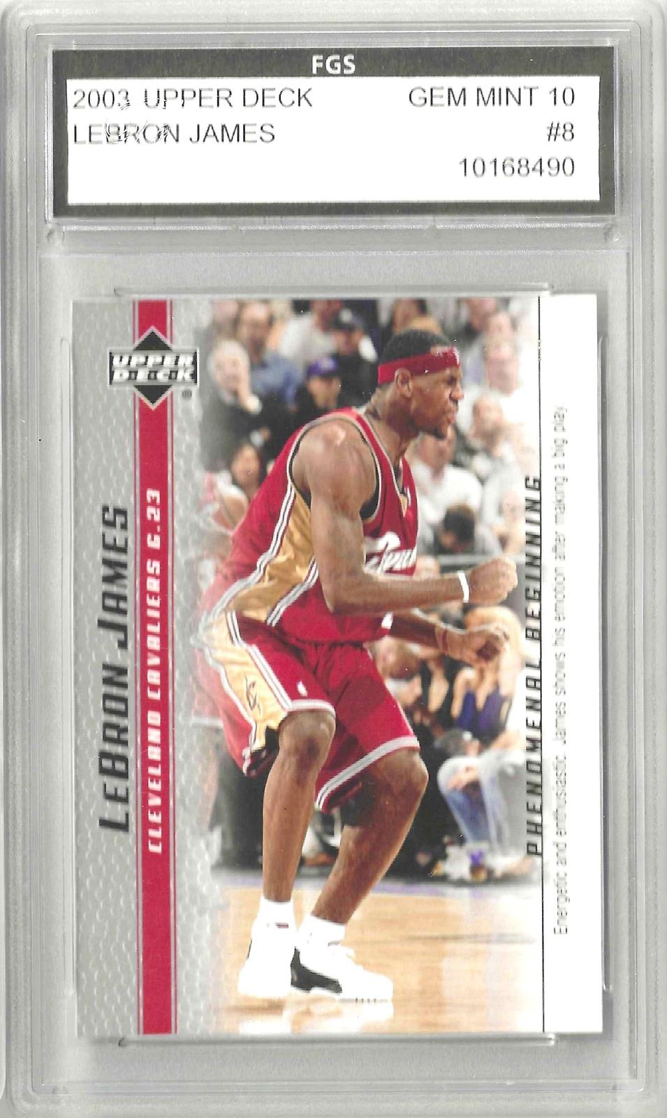 Vintage trading card featuring Lebron James. Grade 10 GEM MINT