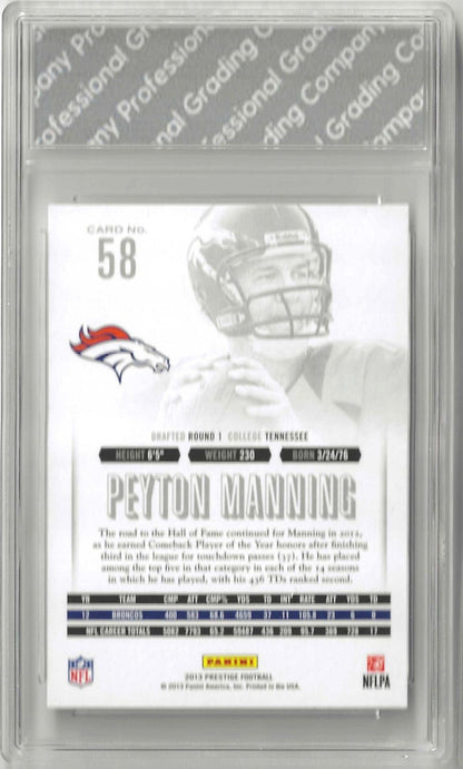 2013 Panini Prestige #58 Peyton Manning Grade 10