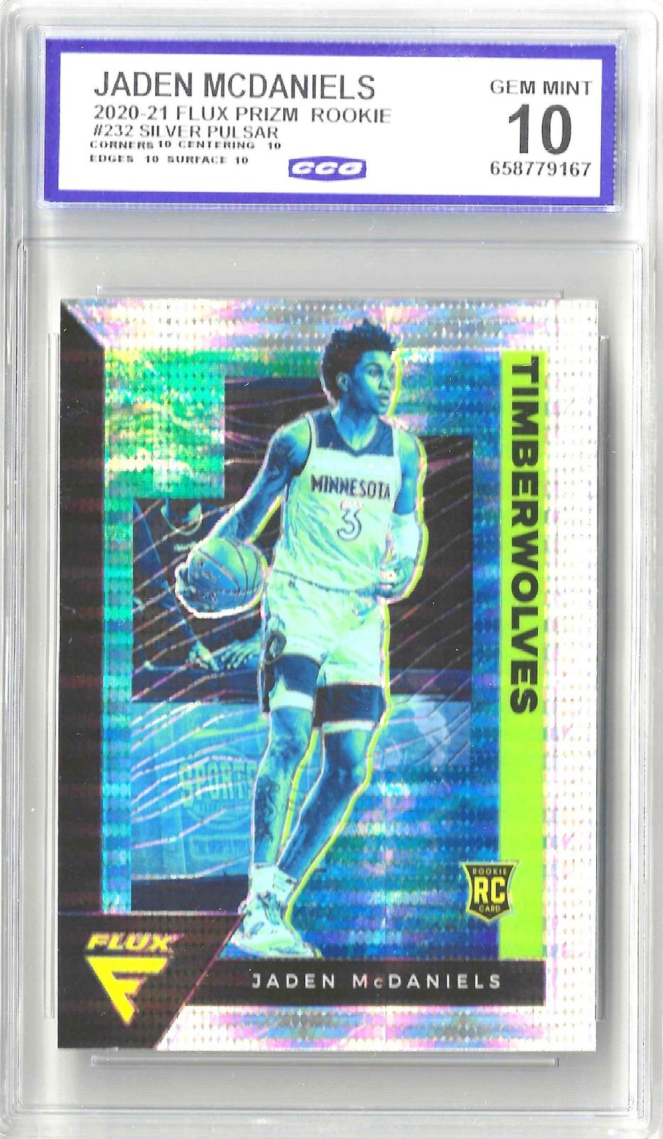 Grade 10 GEM MINT Jaden McDaniels