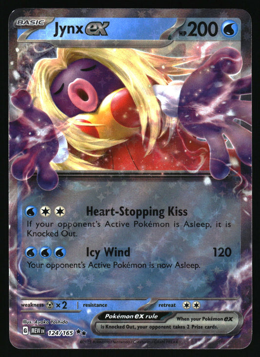 Pokémon trading card featuring Jynx EX with colorful design and text.