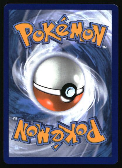 Pokémon trading card with a Poké Ball design on a blue background