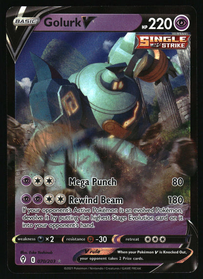 Pokémon trading card featuring Golurk with detailed artwork and text.