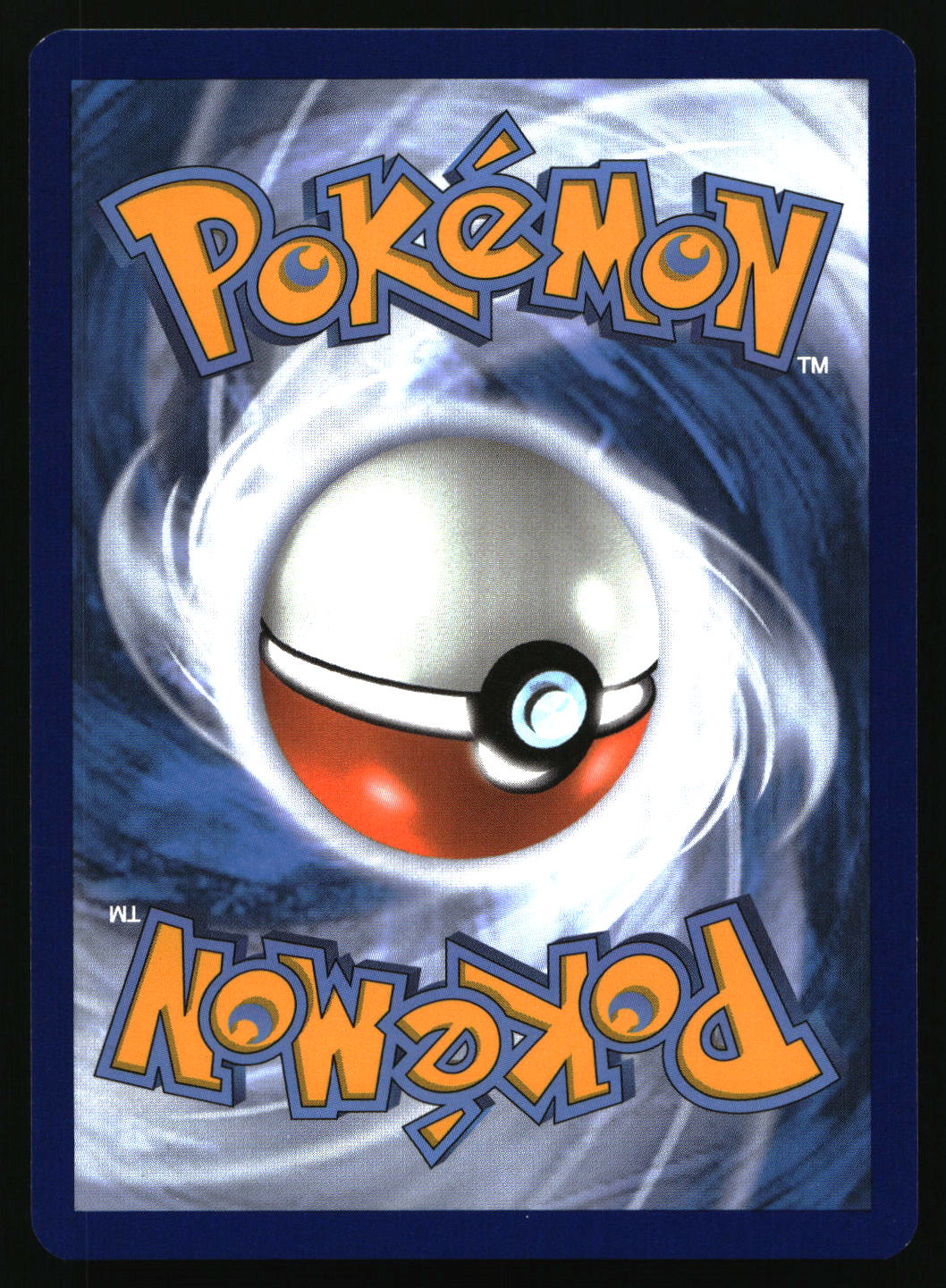 Pokémon logo with blue and white swirling design