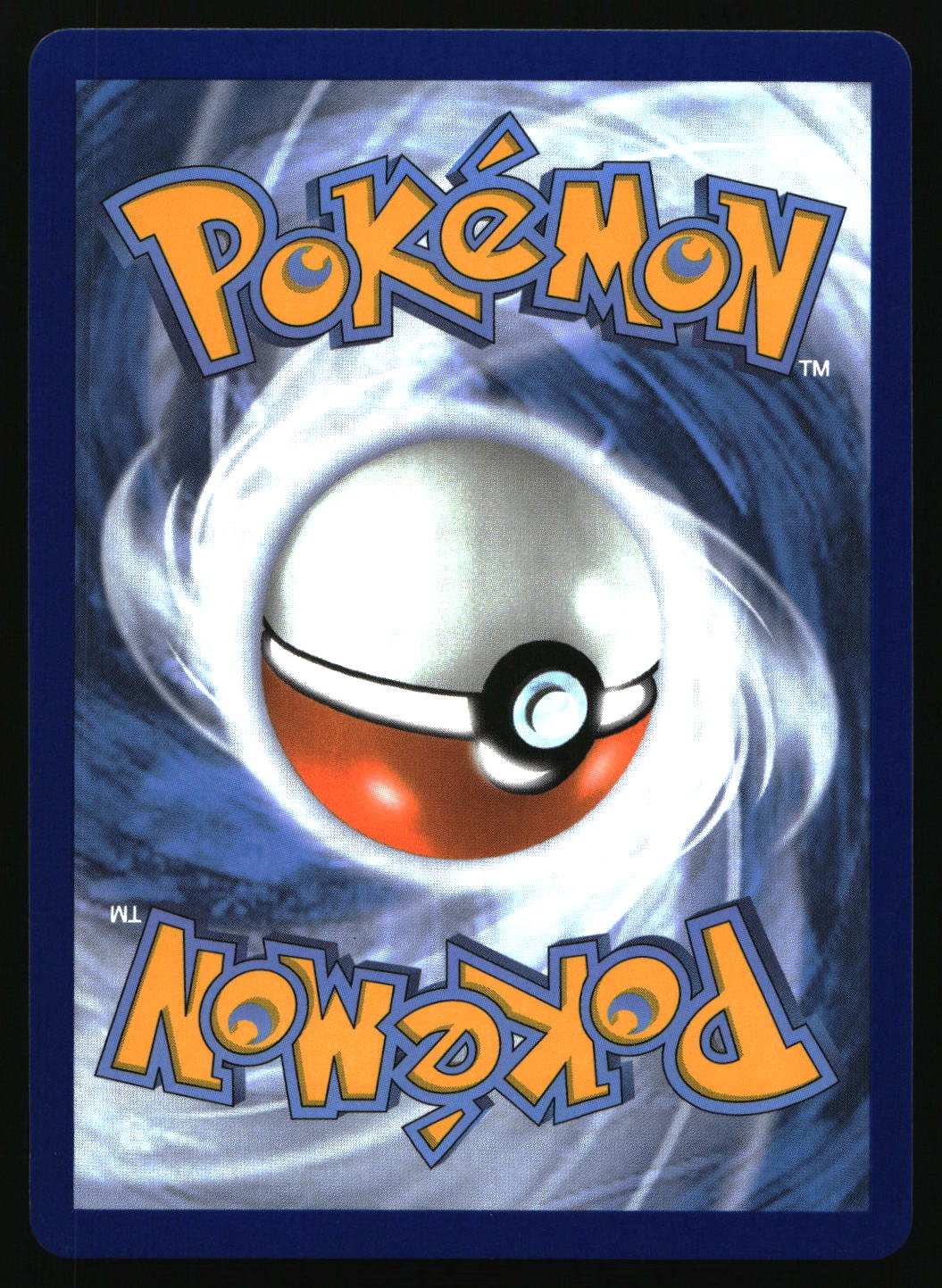 Pokémon trading card with a Poké Ball design on a blue background