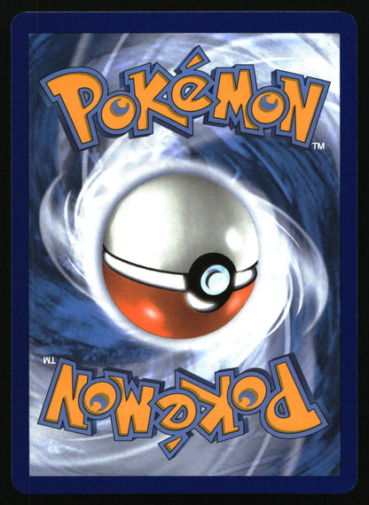 Pokémon trading card with a Pokéball design on a blue background
