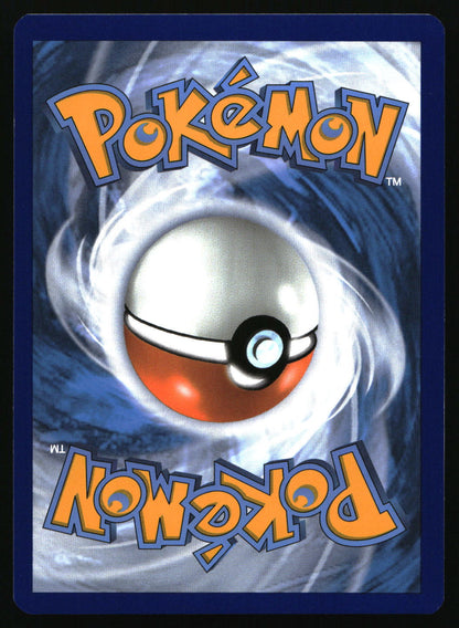 Pokémon trading card with a Poké Ball design on a swirling blue and white background.