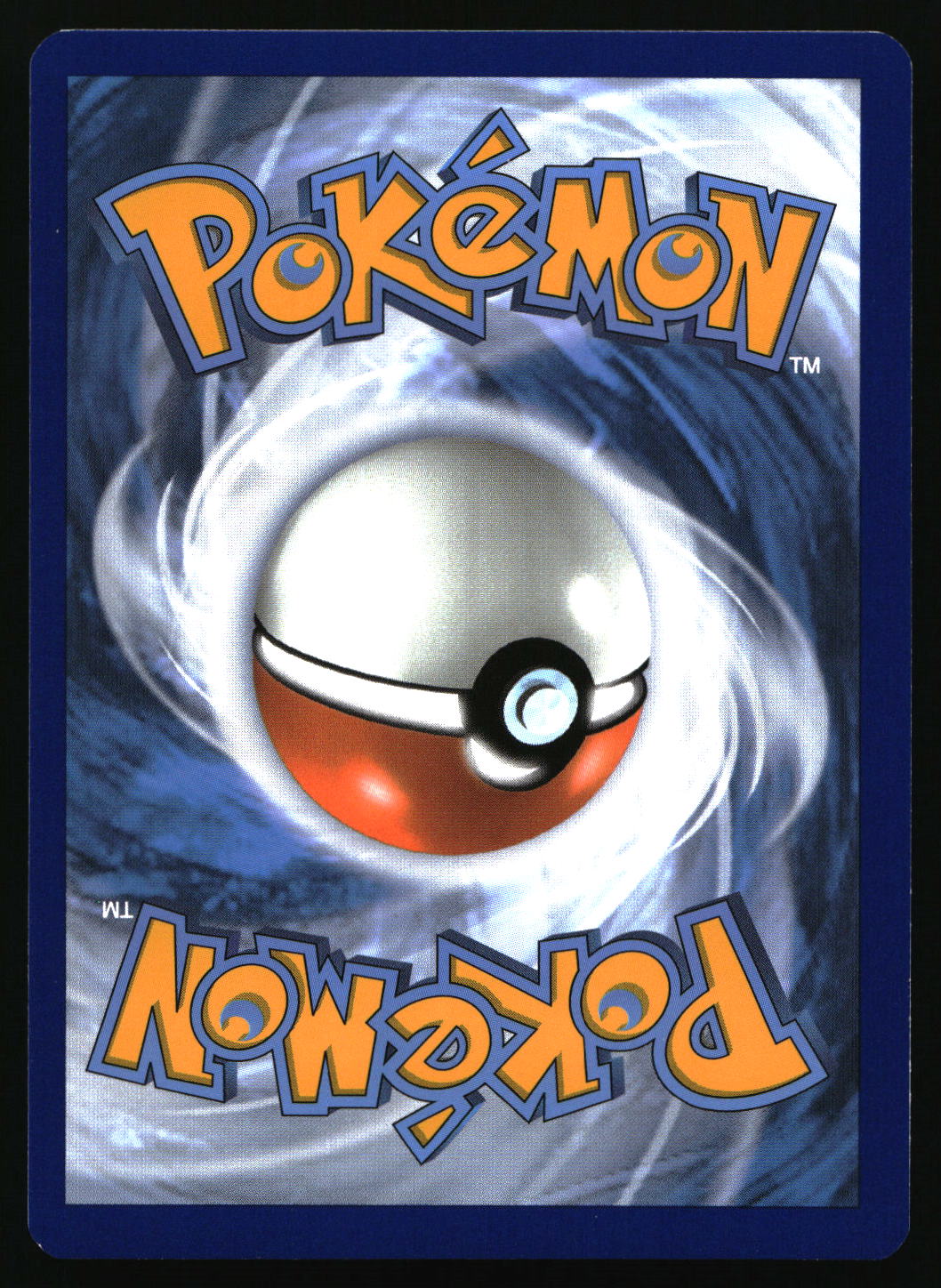 Pokémon trading card with a Poké Ball design on a blue background