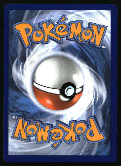 Pokémon trading card with a Poké Ball design on a blue background