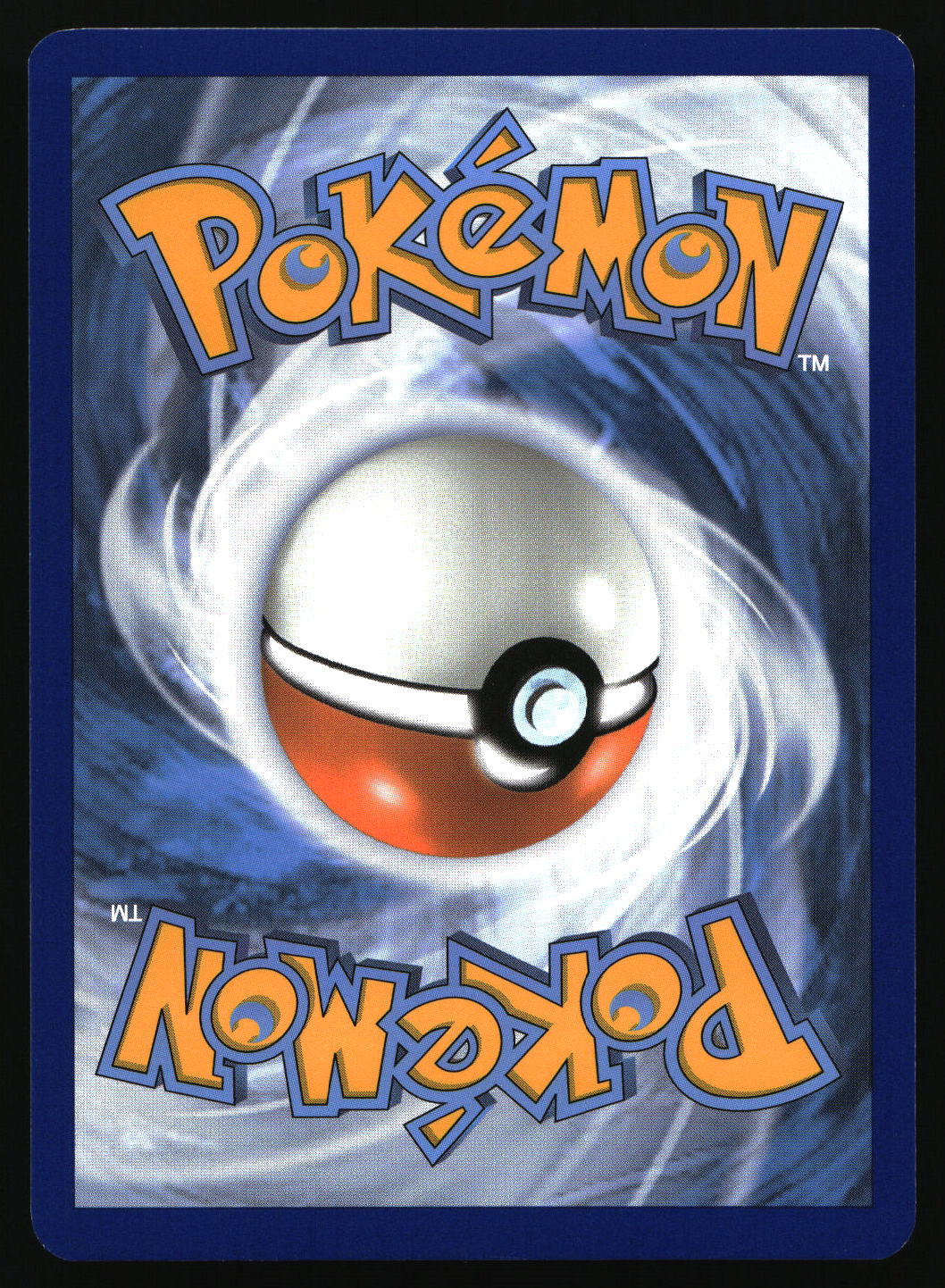 Pokémon trading card with a Poké Ball design on a blue background