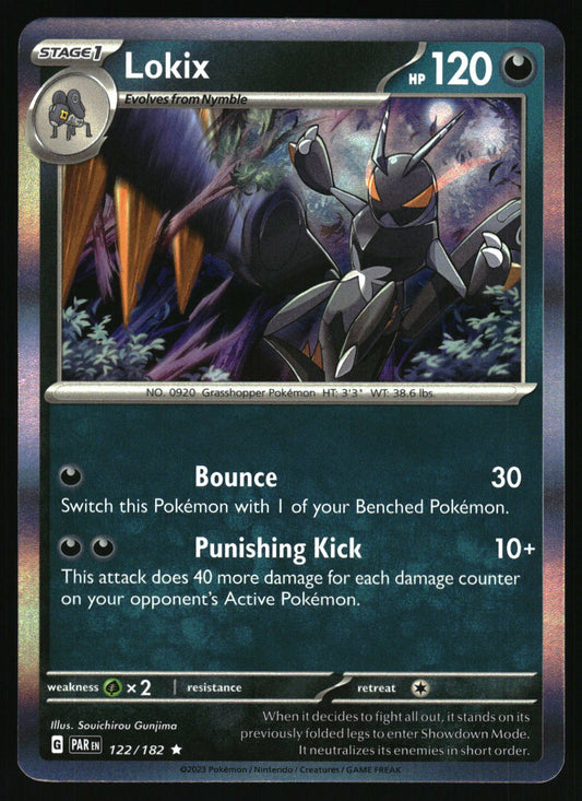 Pokémon trading card featuring Lokix with detailed artwork and text.
