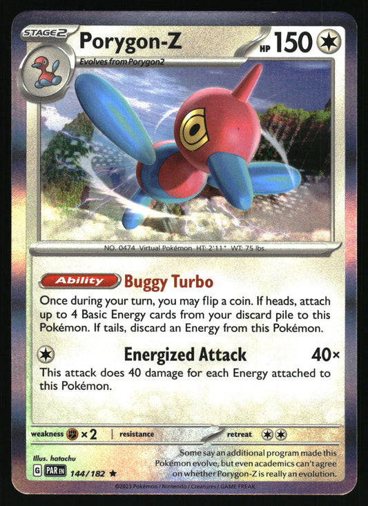 Pokémon trading card featuring Porygon-Z with detailed text and graphics.