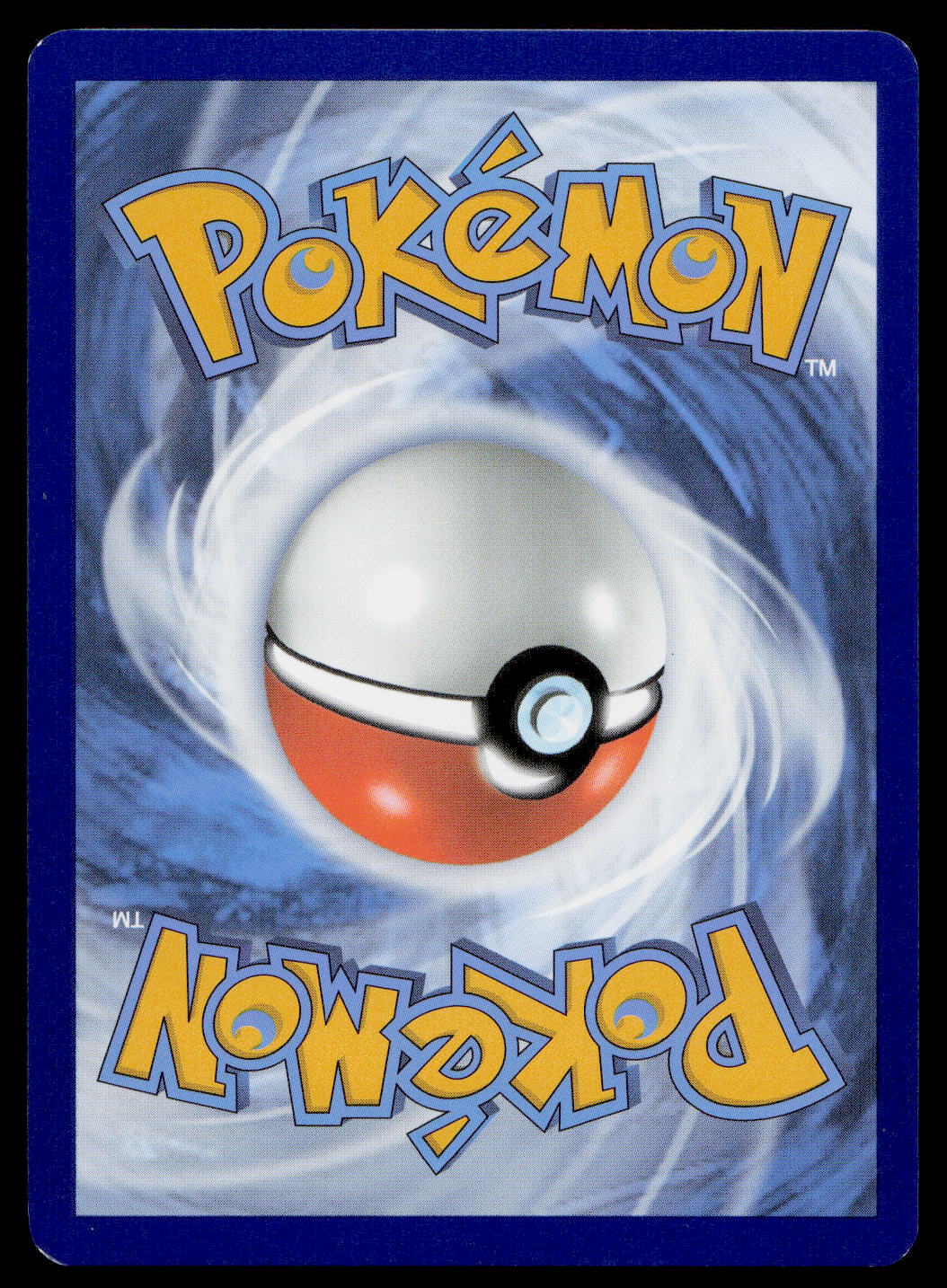 Pokémon trading card with a Poké Ball design on a blue background