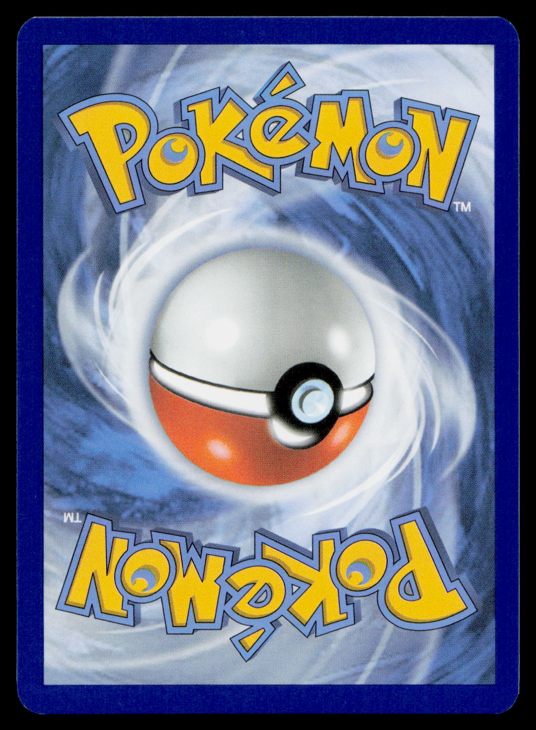 Pokémon trading card with a Poké Ball design on a blue background