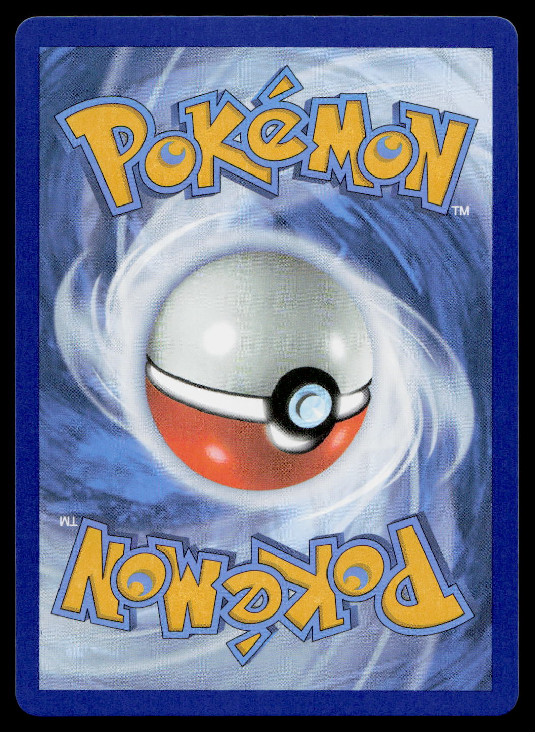Pokémon trading card with a Poké Ball design on a blue background