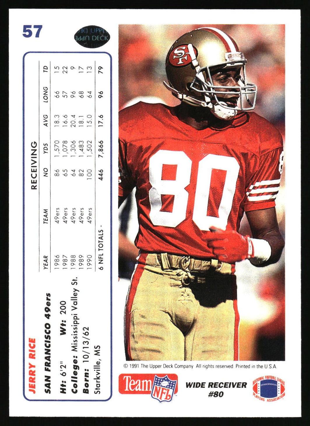 1991 Upper Deck #57 Jerry Rice