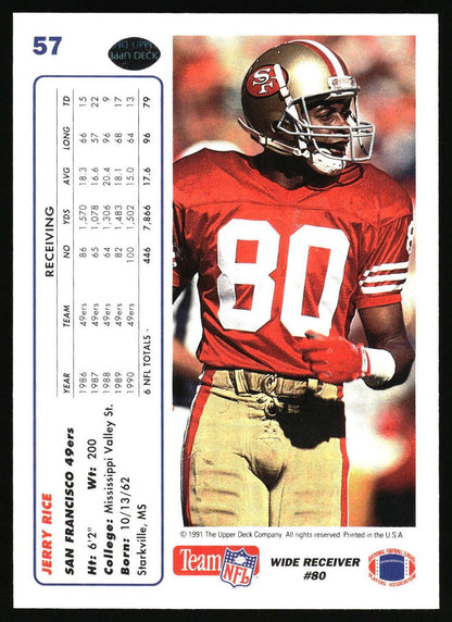 1991 Upper Deck #57 Jerry Rice