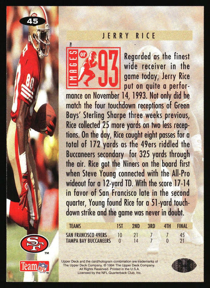 1994 Collector's Choice #45 Jerry Rice