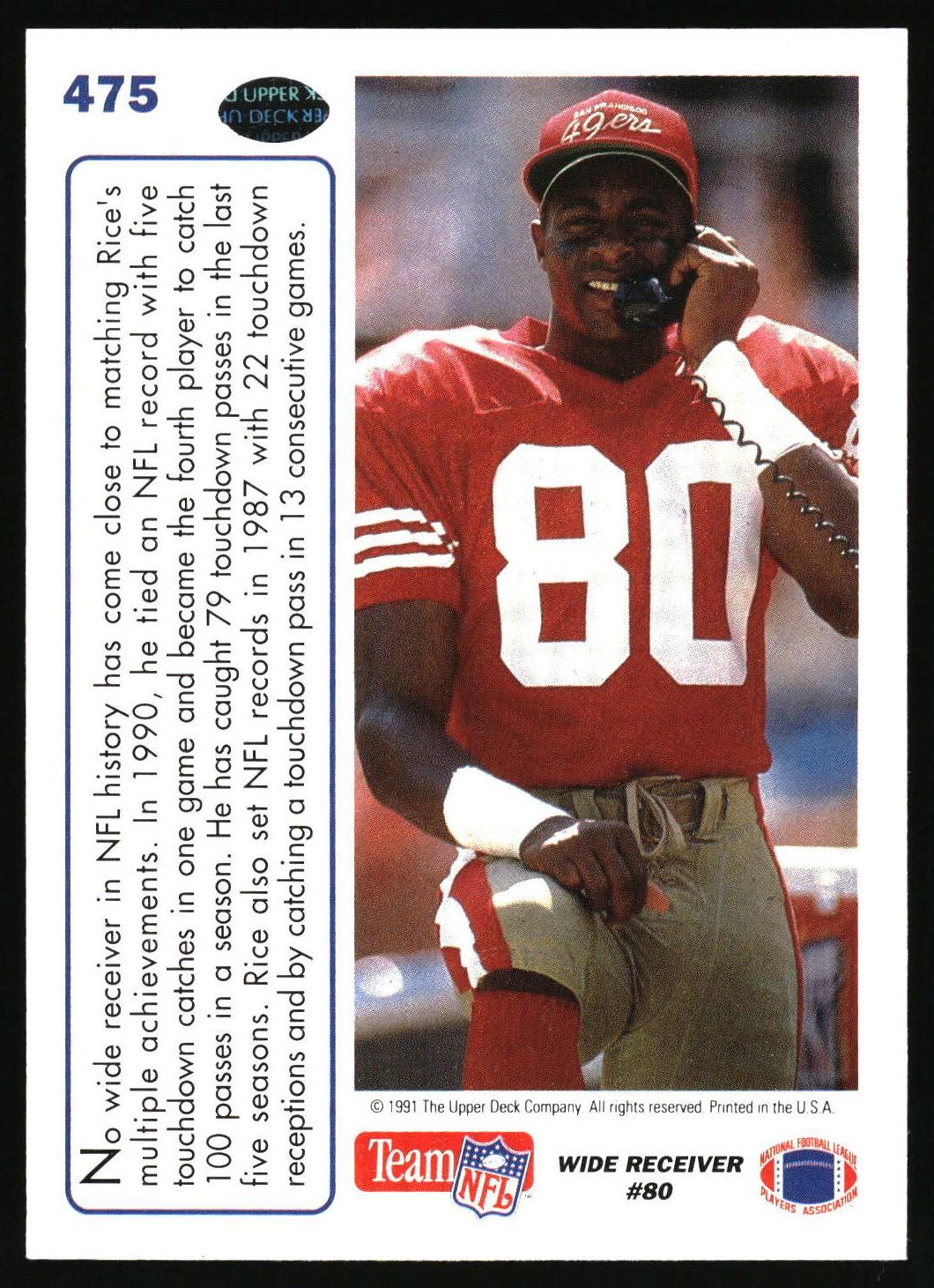 1991 Upper Deck #475 Jerry Rice