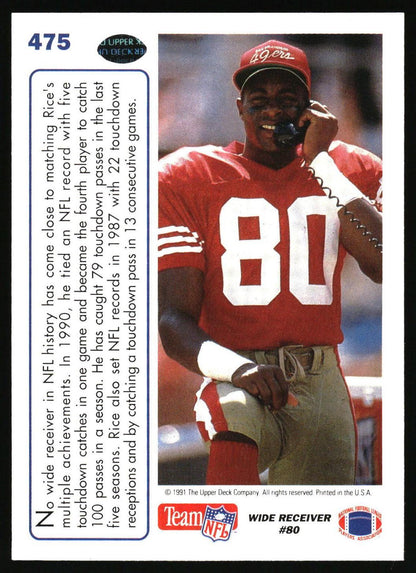1991 Upper Deck #475 Jerry Rice