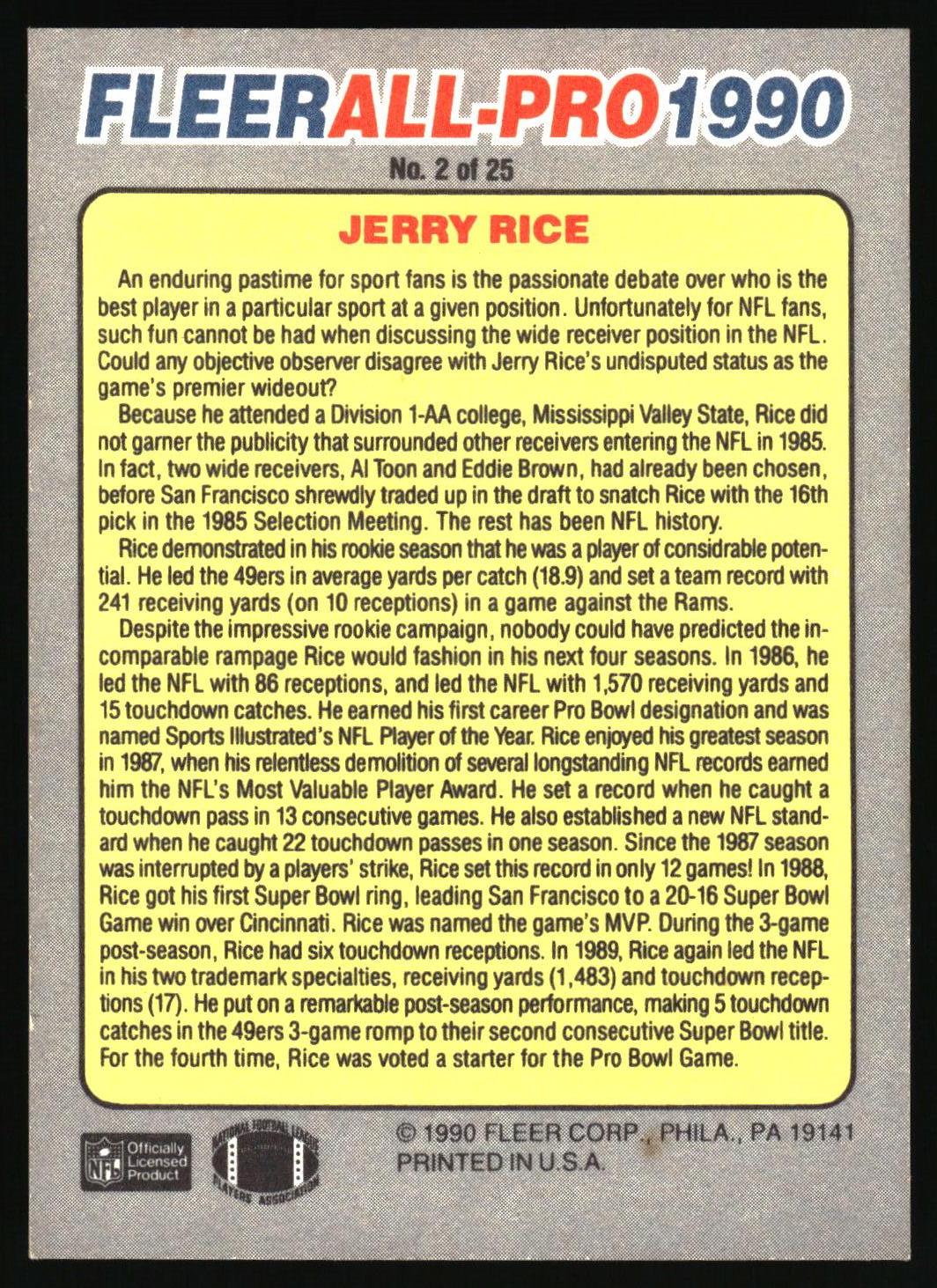 Jerry Rice career biography