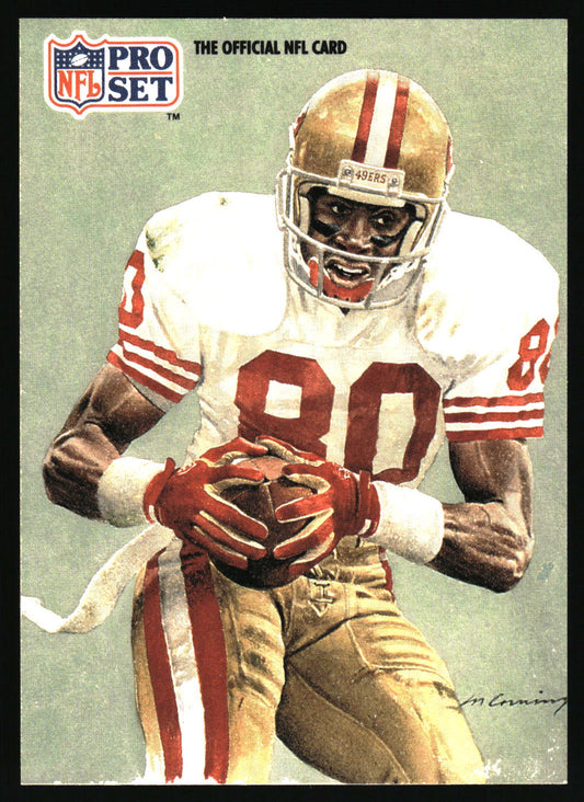 Official NFL Pro Set portrait card with player no 80