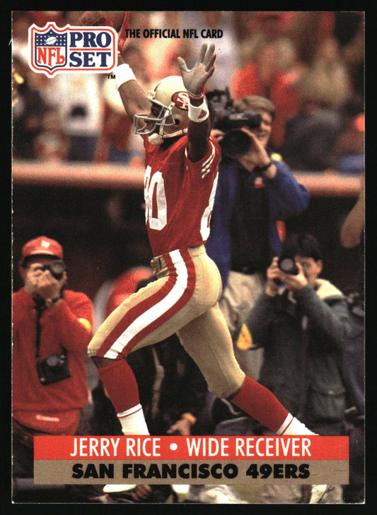 NFL Pro Set card Jerry Rice wide receiver San Francisco 49ers