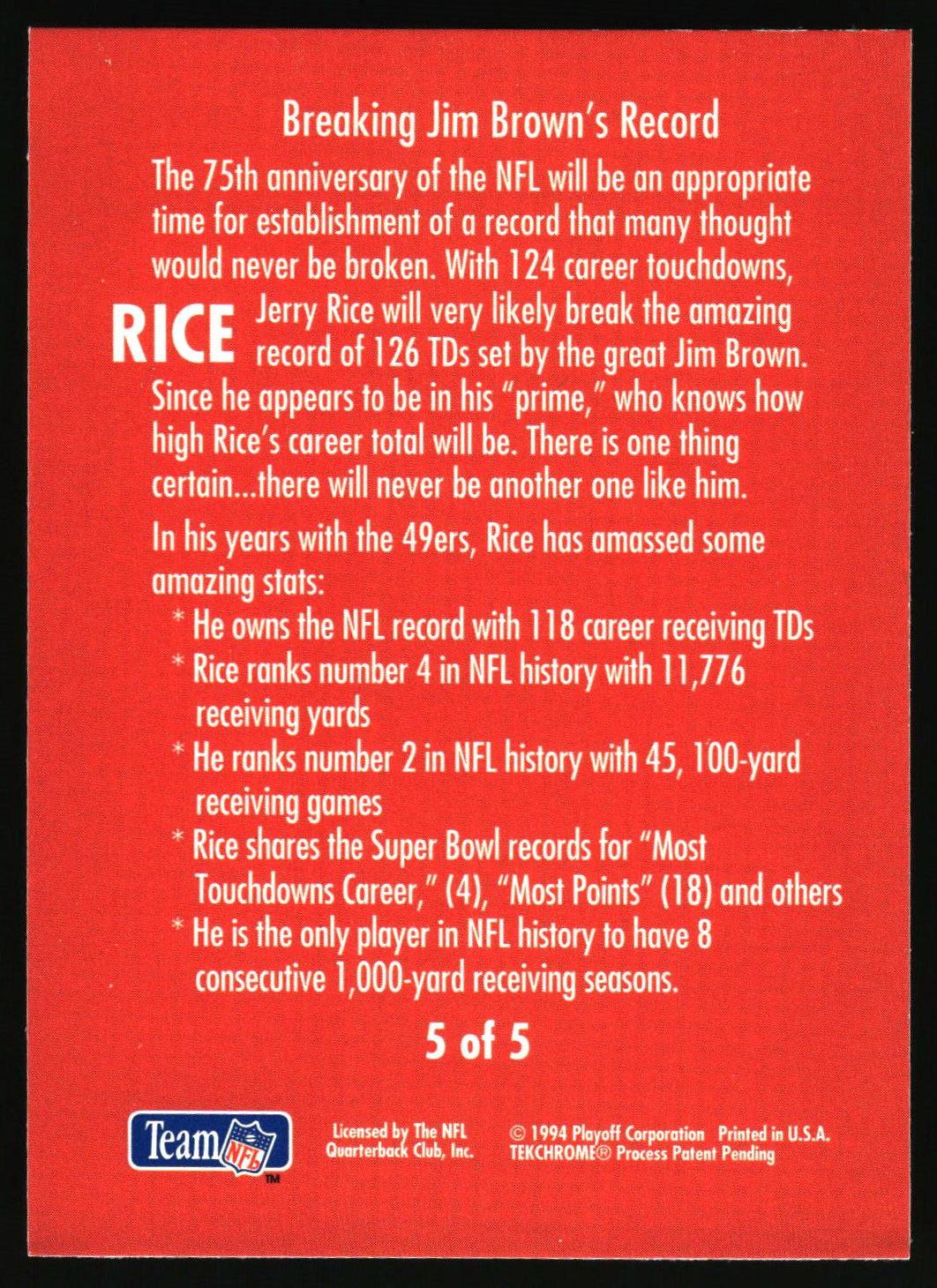 1994 Playoff #5 Jerry Rice Jerry Rice