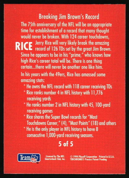 1994 Playoff #5 Jerry Rice Jerry Rice