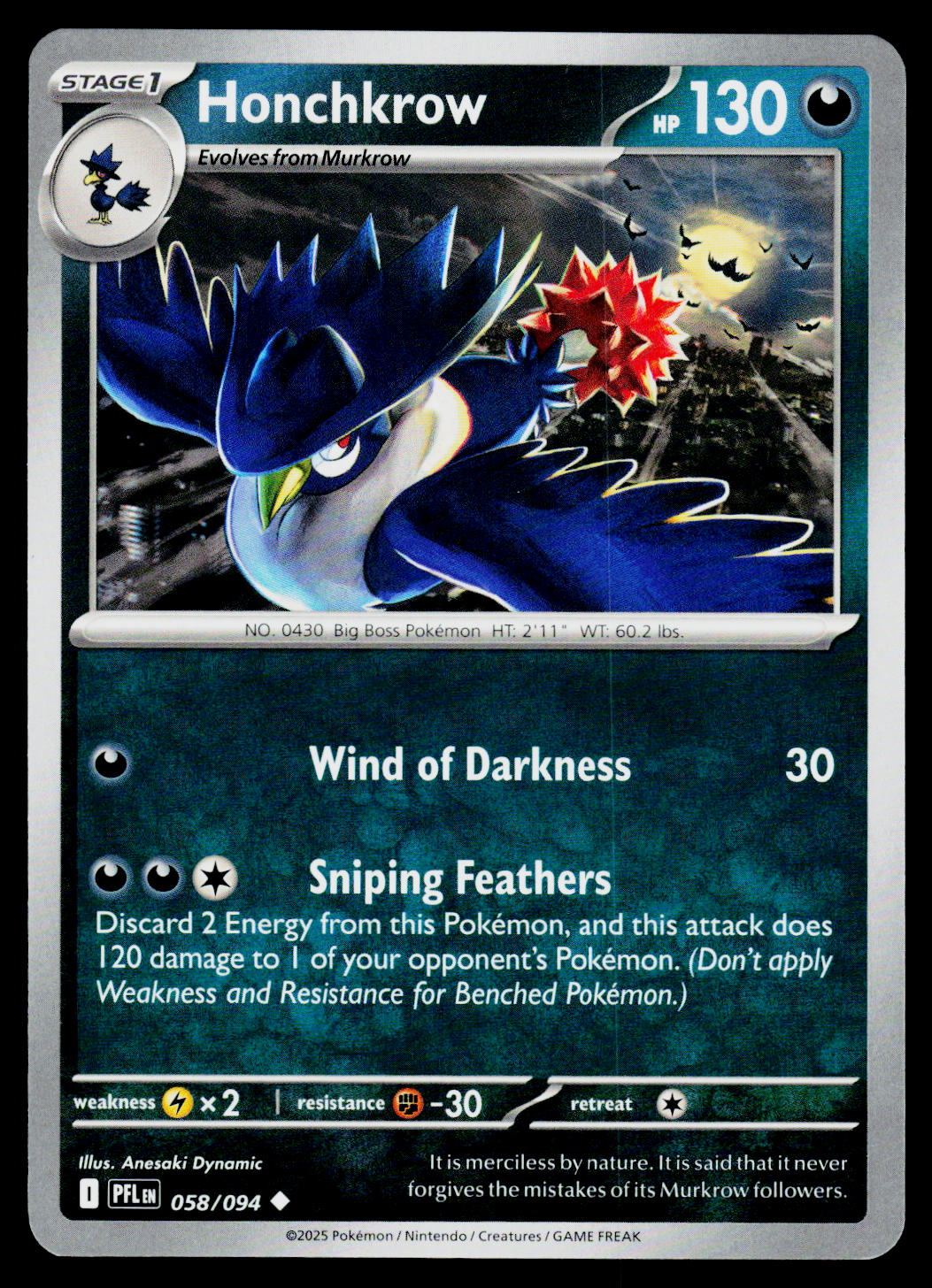ME02: Phantasmal Flames #058/094 Honchkrow