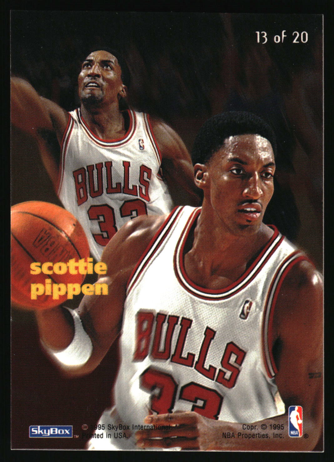 1994-95 SkyBox E-Motion #13 Scottie Pippen Motion - X-Cited