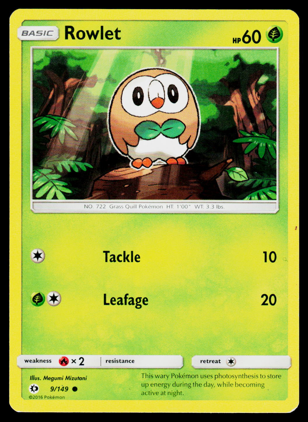 SM Base Set #9/149 Rowlet