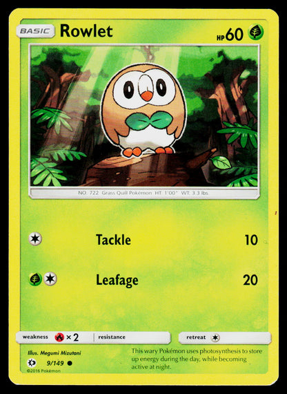 SM Base Set #9/149 Rowlet