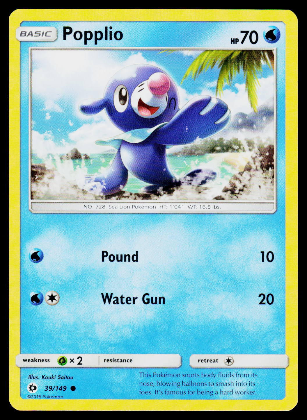 SM Base Set #39/149 Popplio