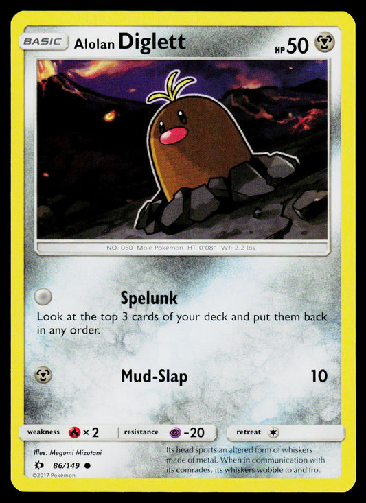 SM Base Set #86/149 Alolan Diglett