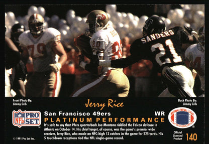 1991 Pro Set Platinum #140 Jerry Rice