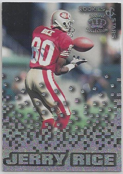 1995 Pacific Triple Folders #RS-28 Jerry Rice Rookies and Stars Blue