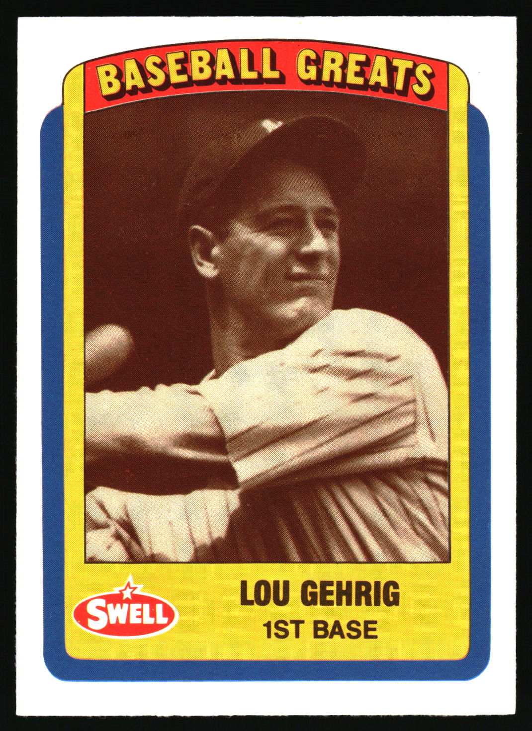 1990 Swell Baseball Greats #25 Lou Gehrig