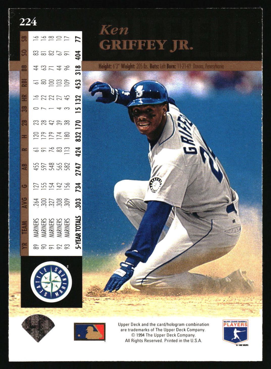 1994 Upper Deck #224b Ken Griffey Jr.