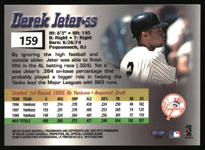 1999 Fleer Mystique #159 Derek Jeter #1933/2500