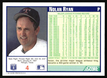 1991 Score #4 Nolan Ryan