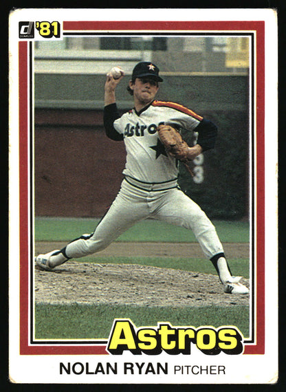 1981 Donruss #260 Nolan Ryan