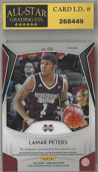 2019 Panini Prizm Draft Picks #125 Lamar Peters - Autographed