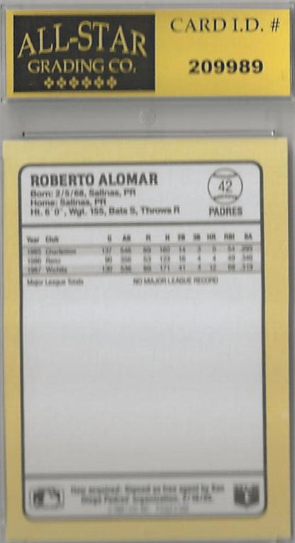 1988 Donruss Baseball's Best #42 Roberto Alomar