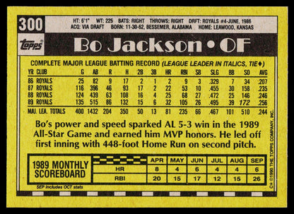 1990 Topps #300 Bo Jackson