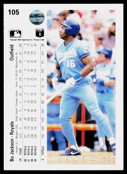 1990 Upper Deck #105b Bo Jackson