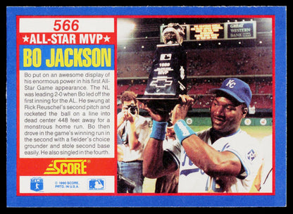 1990 Score #566 Bo Jackson