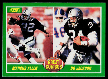 1989 Score #284 Marcus Allen / Bo Jackson
